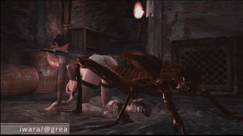 【虫奸 巨乳 黑丝 爆操 淫纹】新作-【skyrim】(insect) 神子 x 蟑螂  Yae Miko x Roach-第4张图片-萌站