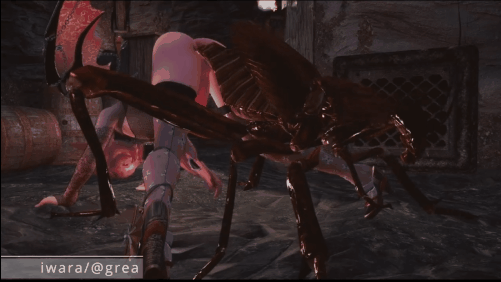 【虫奸 巨乳 黑丝 爆操 淫纹】新作-【skyrim】(insect) 神子 x 蟑螂  Yae Miko x Roach-第6张图片-萌站
