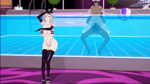 【黑丝兔女郎 手交 乳交 喷潮 中出】blue archive asuna, karin pool sexdance - underwater-第5张图片-萌站