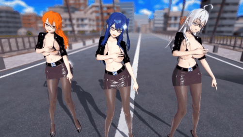 【黑丝制服 巨乳 跳舞 乳摇】新作-星野愛x娜美x艾莉莎 - SHAKE IT-第3张图片-萌站