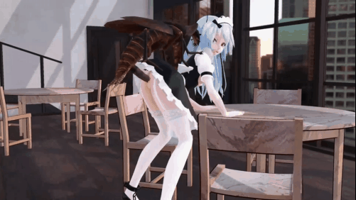 【虫奸 白丝女仆 中出 双洞齐入 口交】新作-【insects&miku（初音）】（part2）作为女仆♡……要认真服务客人…… -第4张图片-萌站