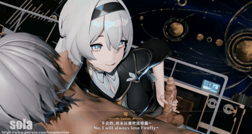 【黑丝 足交 乳交 爆操 喷潮 中出】新作-42.Firefly love 抱歉捏，流萤酱，爷要去当召唤师了🤗-第11张图片-萌站