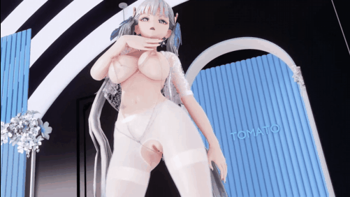 【白丝 巨乳 跳舞 乳摇 腰振】新作-MMD--涩涩白丝乳链今汐大兔兔-布料EEVEE -第二百六十二期-第1张图片-萌站