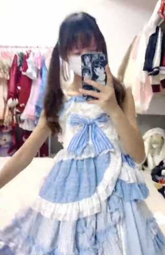蓝色系洛丽塔妹妹自慰【1】-第4张图片-萌站