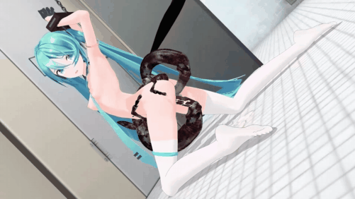 【萝莉 白丝 虫啪 前后夹击 爆操 中出】新作-【insects&miku（初音）】下面的嘴巴嗞波嗞波地吃肉棒♡-第2张图片-萌站