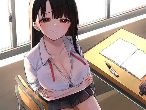 教导笨笨的辣妹学习，作为回礼可以让你入哦~【夏川由希】-第1张图片-萌站