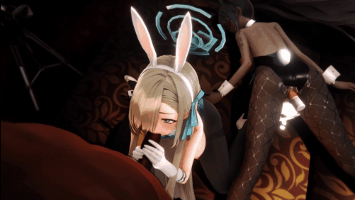 【巨乳 黑丝兔女郎 口交 吞精 群P 爆操 中出】新作-[Blue Archive]- Bunnies Service~ 💙-第11张图片-萌站