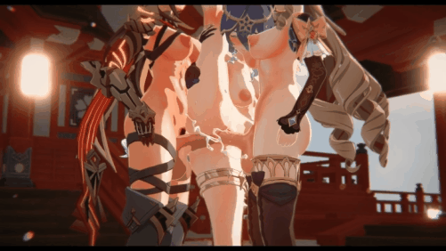 【巨乳 扶她 爆操 爆射 喷潮 中出】新作-HMV - Dehya Kick Some Ass (Futa)-第2张图片-萌站
