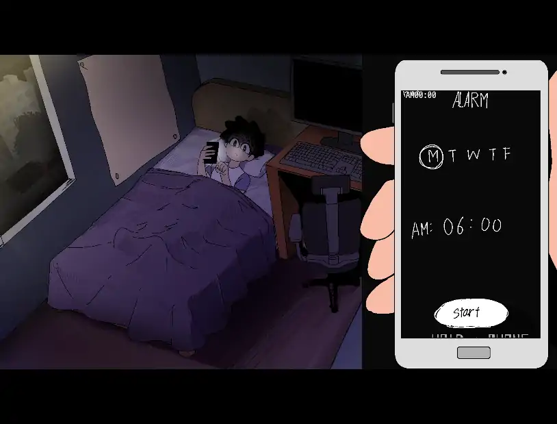 [日式SLG/机翻/动画] 夜里躲避继母的强歼与女友手机聊天 AlArm V0.4 云翻电脑 [1.3G]-第2张图片-萌站