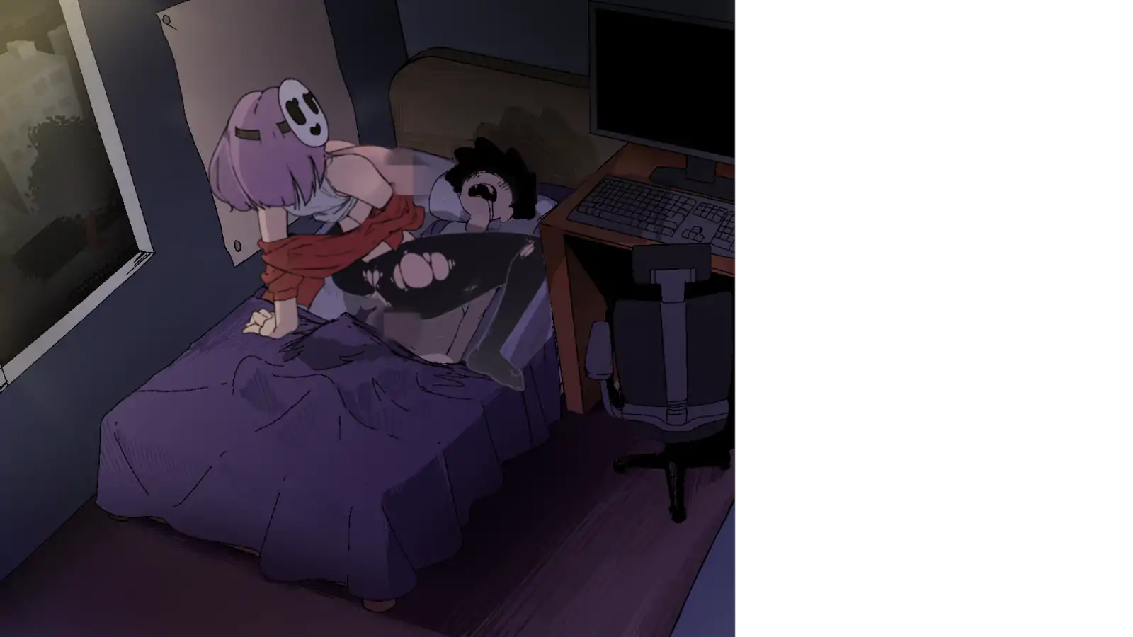 [日式SLG/机翻/动画] 夜里躲避继母的强歼与女友手机聊天 AlArm V0.4 云翻电脑 [1.3G]-第3张图片-萌站