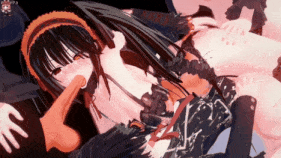 【巨乳 黑丝 扶她 口交 兔女郎 三洞齐入 爆操 爆射 中出】新作-时崎狂三的自交淫趴-第7张图片-萌站