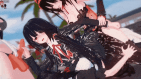 【巨乳 黑丝 扶她 口交 兔女郎 三洞齐入 爆操 爆射 中出】新作-时崎狂三的自交淫趴-第8张图片-萌站