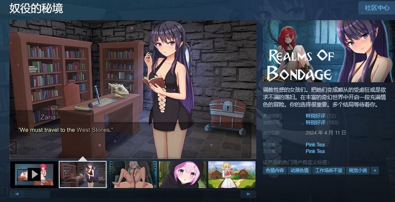 【互动SLG/调教拷打/全动态】奴役的秘境（Realms Of Bondage）V1.0.5 STEAM官中-第3张图片-萌站