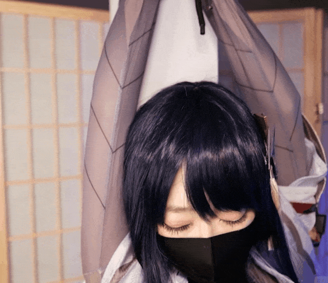 柚子猫 油亮黑丝雷电将军：来自深渊的中出-第2张图片-萌站