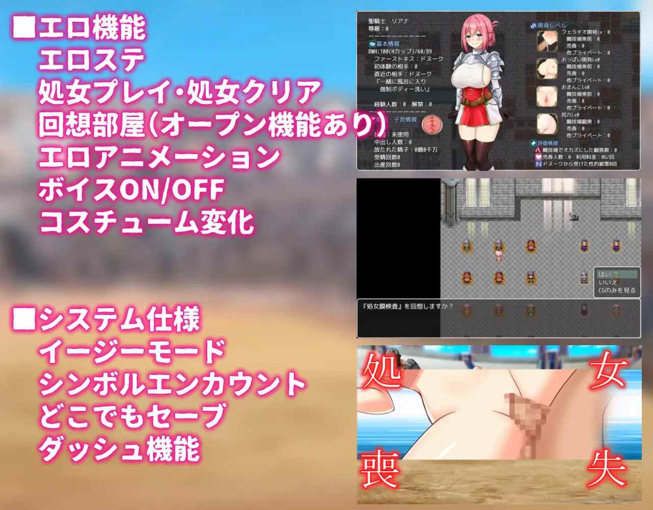 【RPG/PC/ 断面图/战斗H/怀孕出产】聖騎士リアナ 監獄島の女隷剣闘士v9.6-第10张图片-萌站