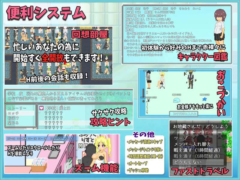 PC/【沙盒SRPG/都市生活/野外露出/像素全动态】大叔的暑假（おじさんの夏休み）V1.0 汉化-第4张图片-萌站