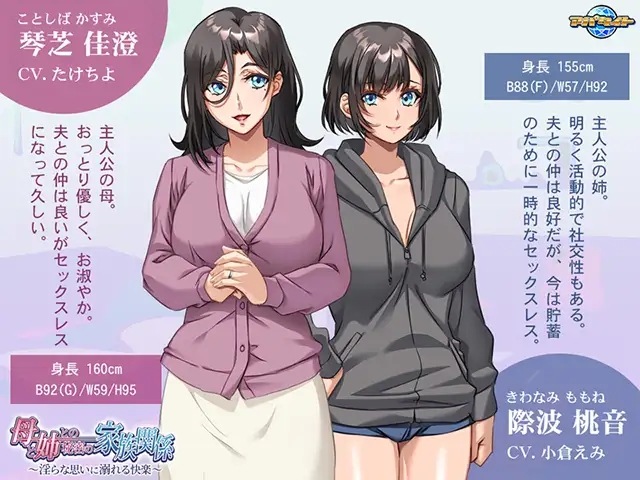 [アパタイト] 母と姉との秘密の家族関係 〜淫らな思いに溺れる快楽〜 DL版 [476MB] PC-第1张图片-萌站