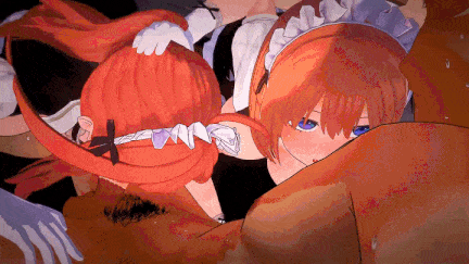 【动画/乘骑/口交/群啪/爆操】五等分のセフレ コスプレえっち編⑥～エロメイド・四葉＆五月 3 P～-第3张图片-萌站