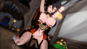 【4K/无修/无水印】【巨乳 腿交 揉乳  骑乘 后入 爆操 爆射 中出】新作-AlphaG-Tingyun X Mob_LWithoutBGM-第8张图片-萌站