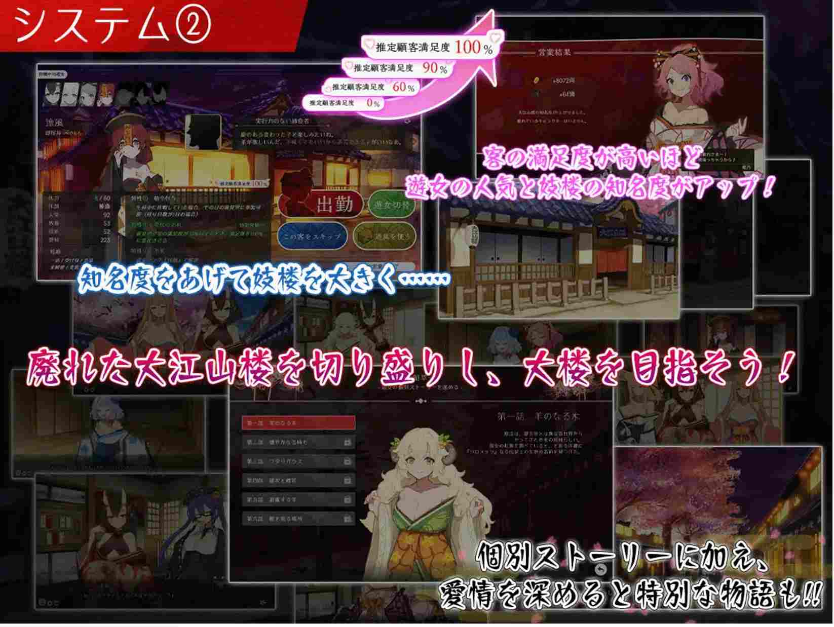 【经营/SLG/AI汉化】梦吉原的妖异姬楼 ～妖怪大楼重建谭～ 夢吉原のあやかし妓楼 ～妖怪大楼再建譚～ AI汉化版【2.1G/新作】-第2张图片-萌站