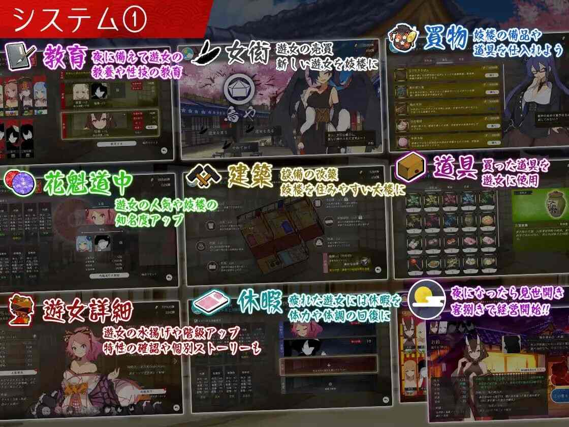 [SLG/AI汉化/新作] 梦吉原的妖异妓楼 ～妖怪大楼重建谭～（夢吉原のあやかし妓楼 ～妖怪大楼再建譚～）-第2张图片-萌站