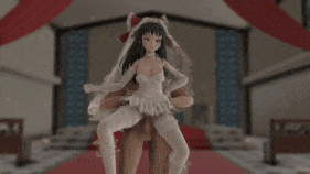 【萝莉 白丝 骑乘 后入 舞啪 爆操 中出】新作-2-27ぐらいまで【極楽浄土 SEX Dance】すぐアヘ顔になっちゃうウエディングドレスを着た花嫁霊夢(Reimu)さんのSEX Dance-第2张图片-萌站