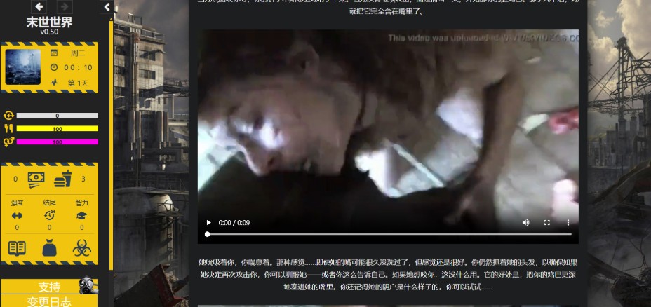 【大作欧美HTML/真人/动态】 末日世界 Apocalyptic World V0.53赞助版 浏览器转中文+全动画MOD整合【PC/5.9G】-第1张图片-萌站