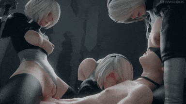 【3D动画】[Miwo3x] 2月新作：2B+凯妮 性感御姐粉嫩蜜穴激情爆肏-第2张图片-萌站