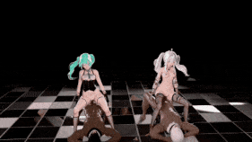 【巨乳 黑丝 足交 骑乘 爆操 中出】新作-175.Baam - Haku&Miku【Sexdance】弱音+初音-第4张图片-萌站