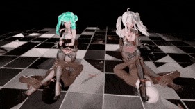 【巨乳 黑丝 足交 骑乘 爆操 中出】新作-175.Baam - Haku&Miku【Sexdance】弱音+初音-第6张图片-萌站