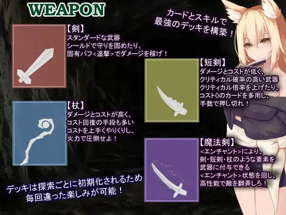 【DLsite/动态/汉化/魔物娘/色诱】Avarice Dungeon：负面卡牌与状态异常满满的男性受向卡组构筑 Roguelike 卡组构筑✕状态异常✕败北 & AvariceDungeon デバフカードや状態異常だらけの男性受けデッキ構築ローグライト【PC/社团名:RR研究会/RJ01206251】-第9张图片-萌站