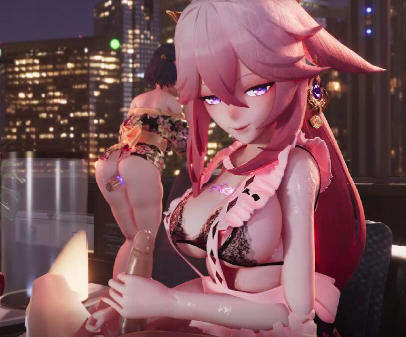 Iwara - 【35】【横屏_布料】淫趴 雷神&八重&九条-第2张图片-萌站