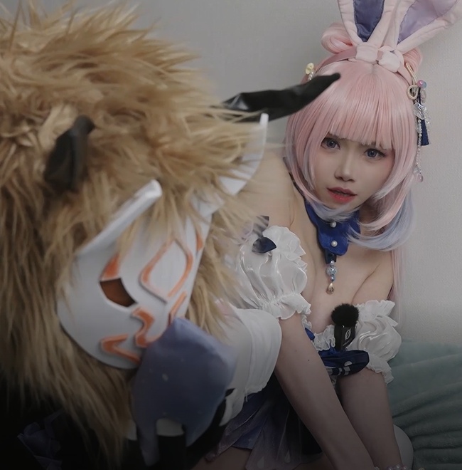 原神：羽衣cosplay心海大战丘丘人-第1张图片-萌站