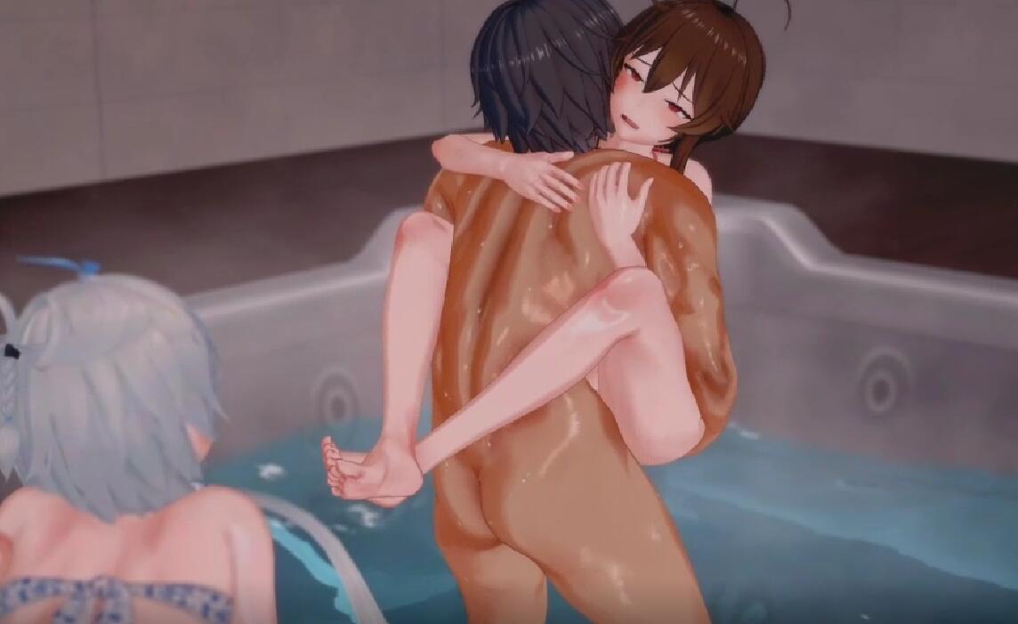 Iwara - （含配音）和洛天依乐正绫的温泉双飞之旅 -第3张图片-萌站