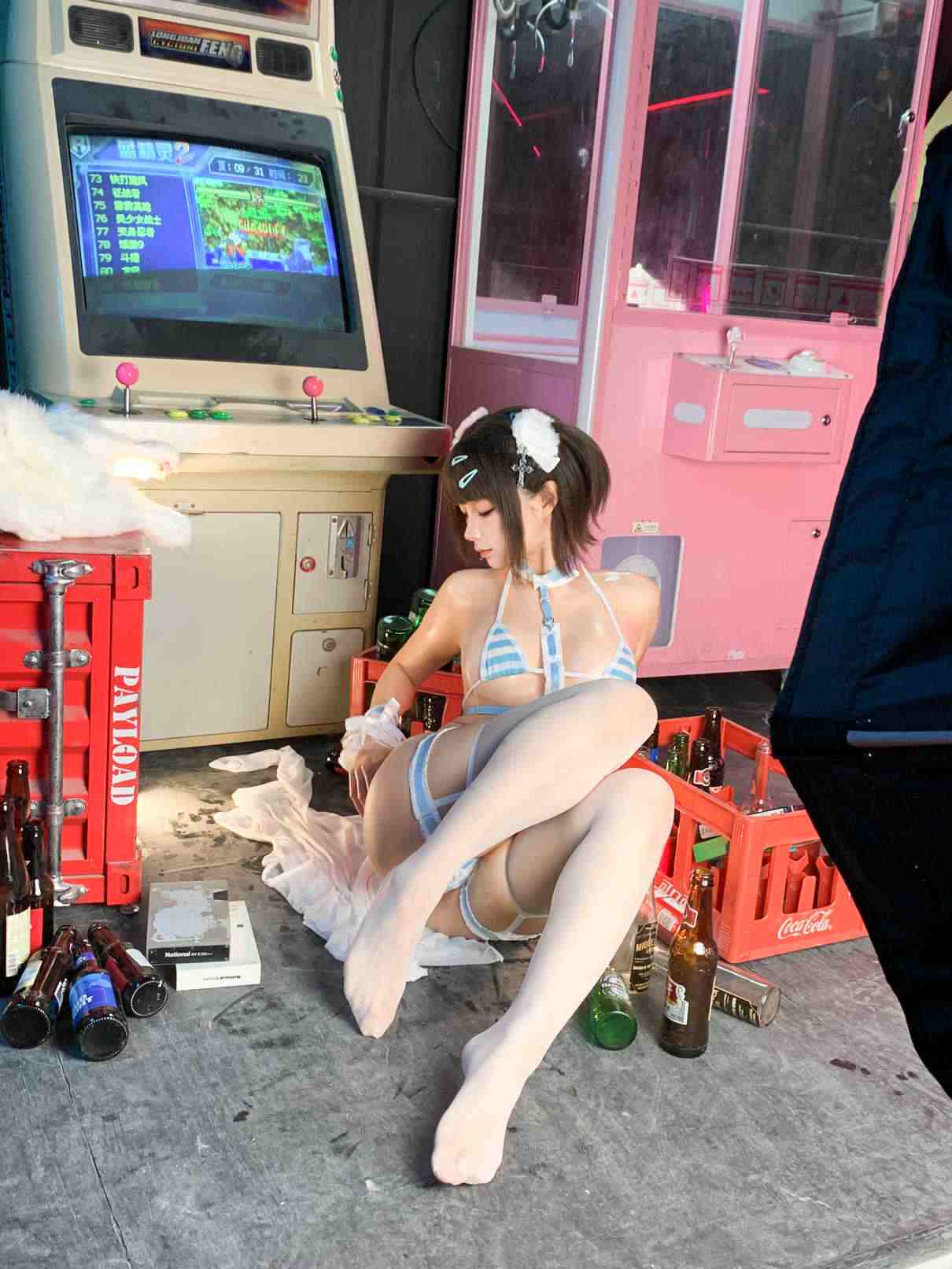 超萌福利姬蠢沫沫合集图集整理 娃娃机 白丝玉腿-第19张图片-萌站