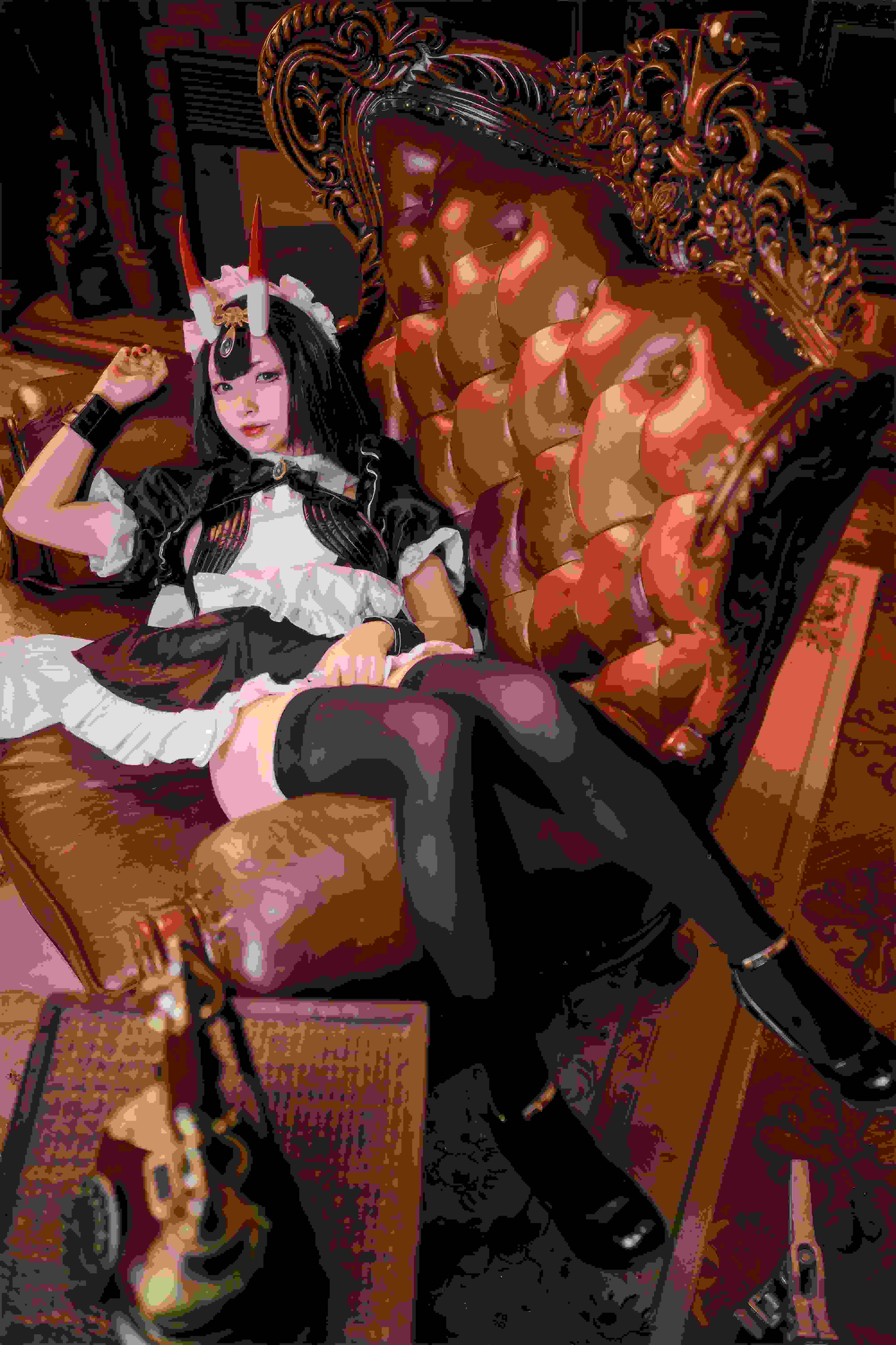 【COSPLAY】[花铃] 3月作品：FGO 酒吞童子 女仆装 [72P]【700M】-第3张图片-萌站