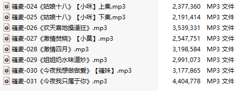 【粉丝福利/白嫖/激情骚麦/8部合一】【MP3版】【中文】【024-031】-第1张图片-萌站