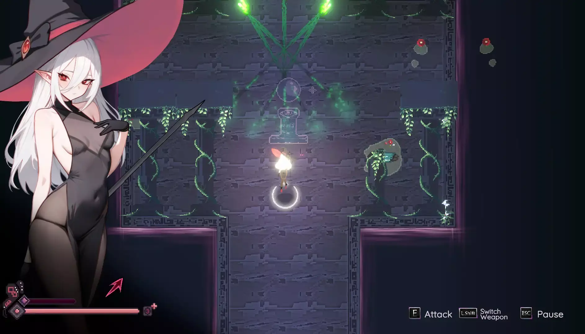 【ACT/PC/机翻/异种X/魔女/像素/1.86G】魔女のダンジョン v1.3.11-第6张图片-萌站