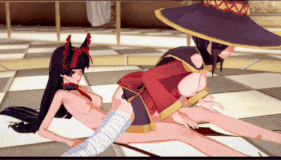 【巨乳 黑丝 女仆 扶她 口交 吞精 69式 骑乘 后入 爆操 爆射 喷潮 中出】新作-Rory Mercury and Megumin futa hentai sex-第8张图片-萌站